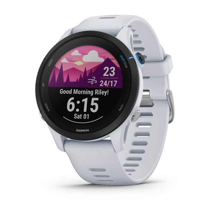 Garmin Forerunner 255 Music 3,3 cm (1.3") MIP 46 mm Cyfrowy 260 x 260 px Ekran dotykowy Biały Wi-Fi GPS