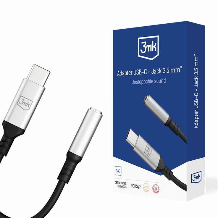 3MK Jack 3.5 mm kabel USB