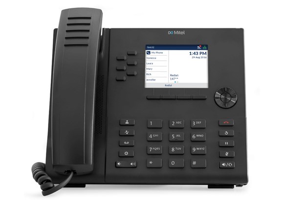 Mitel 6915 telefon VoIP Czarny LCD Wi-Fi