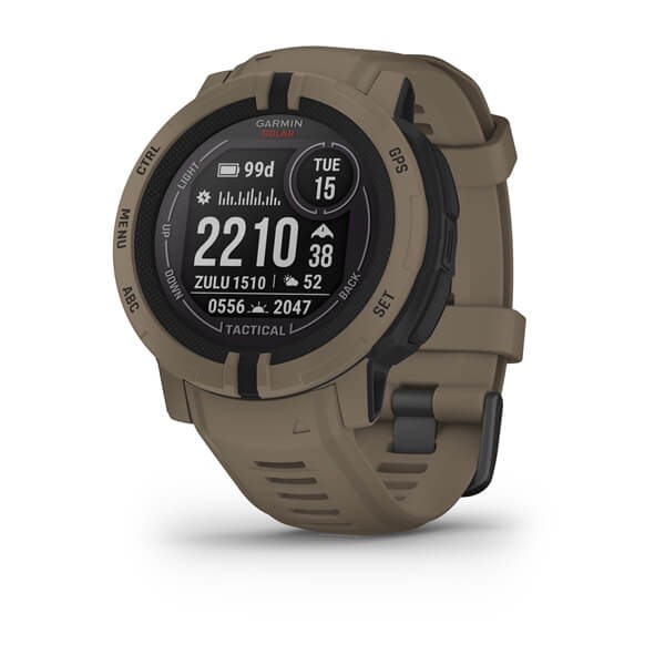 Garmin Instinct 2 Solar Tactical Edition 2,29 cm (0.9") MIP 45 mm Cyfrowy 176 x 176 px Opalony/Jasnobrązowy GPS