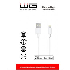 Winner Group Kabel do transmisji danych MFI lightning (iP5/6/7/8) /1m/white / magnetic box