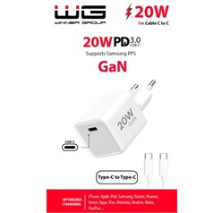 Winner Group Ładowarka sieciowa 1xUSB-C/PD 18W/5V-9V-12V/cable Type C/white/magnetic box