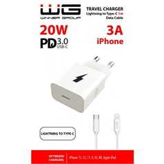 Winner Group Ładowarka sieciowa 1xUSB-C/PD 20W/type C-Lightning MFI/white/mag.box