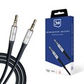 3MK 5903108528771 kabel audio 1 m 3.5mm Czarny, Srebrny